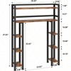 Over Toilet Storage Cabinet with Toilet Paper Holder Stand 35.5 Wide Freestanding Bathroom Organizer Rustic Brown - 2 of 4