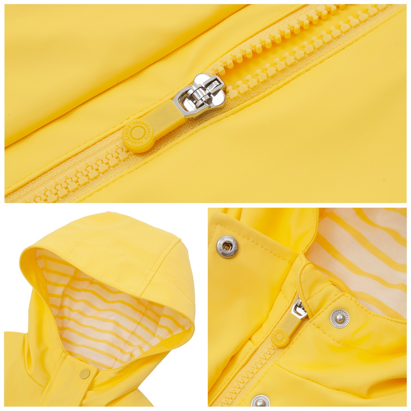 Куртки Rokka&Rolla Waterproof Rain Coats Rubberized Jackets-Yellow, size 8 для девочек, цвет: Жёлтый — фото 8