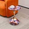 GDFStudio Scott  21.2" H Elegance Mermaid Tail Metal Pedestal End Table - 2 of 4