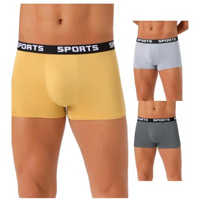 INSPIRE CHIC Men's 3 Pack Short Leg Stretch Underwear Boxer Briefs