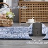 Acekool Washable Vintage Area Rug, Low Pile Non-Slip Soft Distressed Medallion Carpet for Living Room Bedroom, Easy Care - 2 of 4