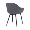 Clover Faux Leather Metal Dining Room Chair Gray - Armen Living - 4 of 4