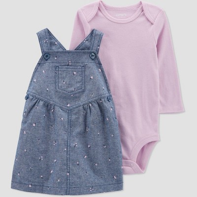 Image of Carter's Just One You® Baby Girls' Chambray Jumper - 6M