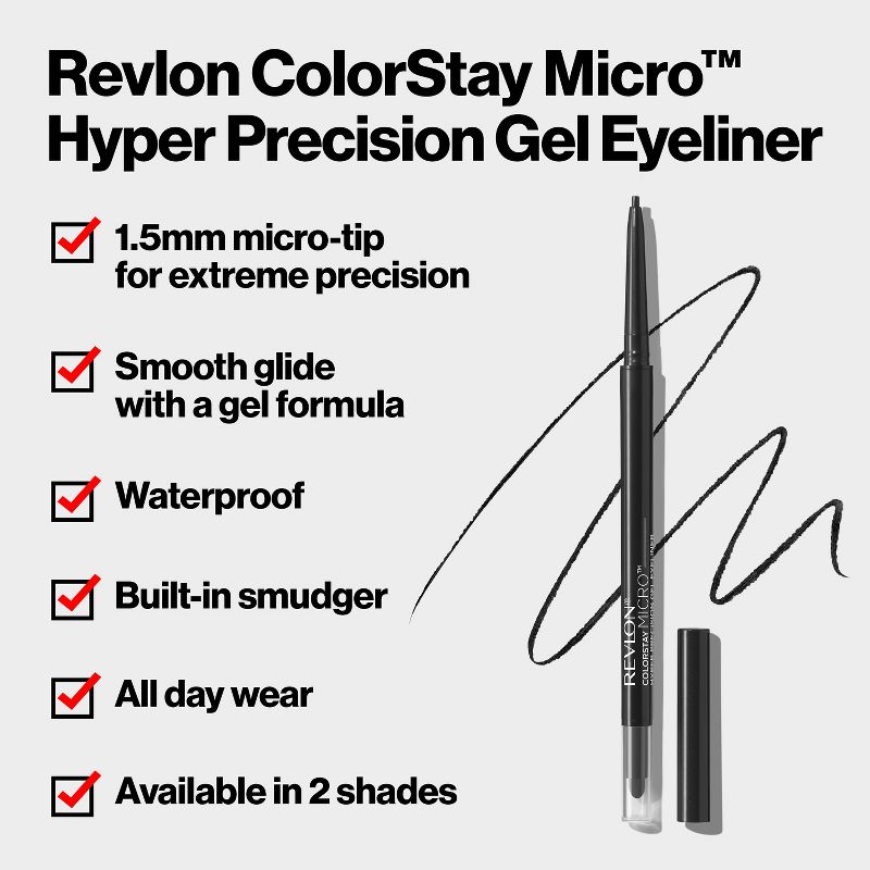 Revlon ColorStay Micro Hyper Precision Gel Eyeliner - .002oz, 5 of 13