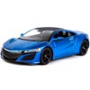 2018 Acura NSX Blue with Black Top 1/24 Diecast Model Car by Maisto - 2 of 3