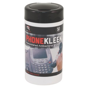 ReadRight PhoneKleen Wet Wipes, Cloth, 5 x 5 - 50/Canister - 1 of 4
