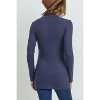 Hello Miz Women's Ribbed Long Sleeve Mock Neck Maternity Top - 3 of 4