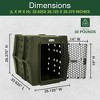 Dakota 283 Canine Rough and Tough Economy Pet Kennel, Heavy Duty Crate for Dogs and Cats with Ventilation Holes, Intermediate, Olive - 3 of 4