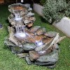 Alpine Corporation 28" Resin 3-Tier Rainforest Fountain with LED Lights Bronze - image 2 of 4