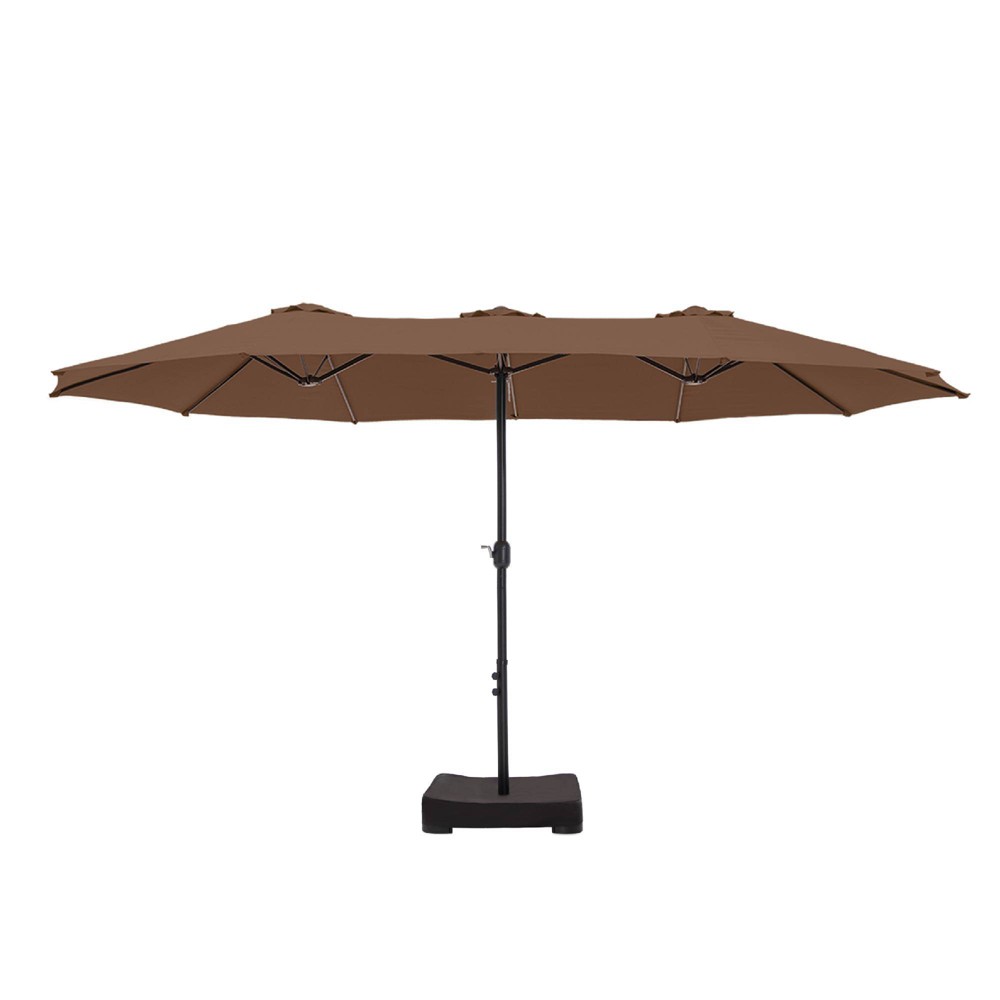 Photos - Parasol Captiva Designs 9'x15' Rectangular Outdoor Market Umbrella: UV & Fade Resi