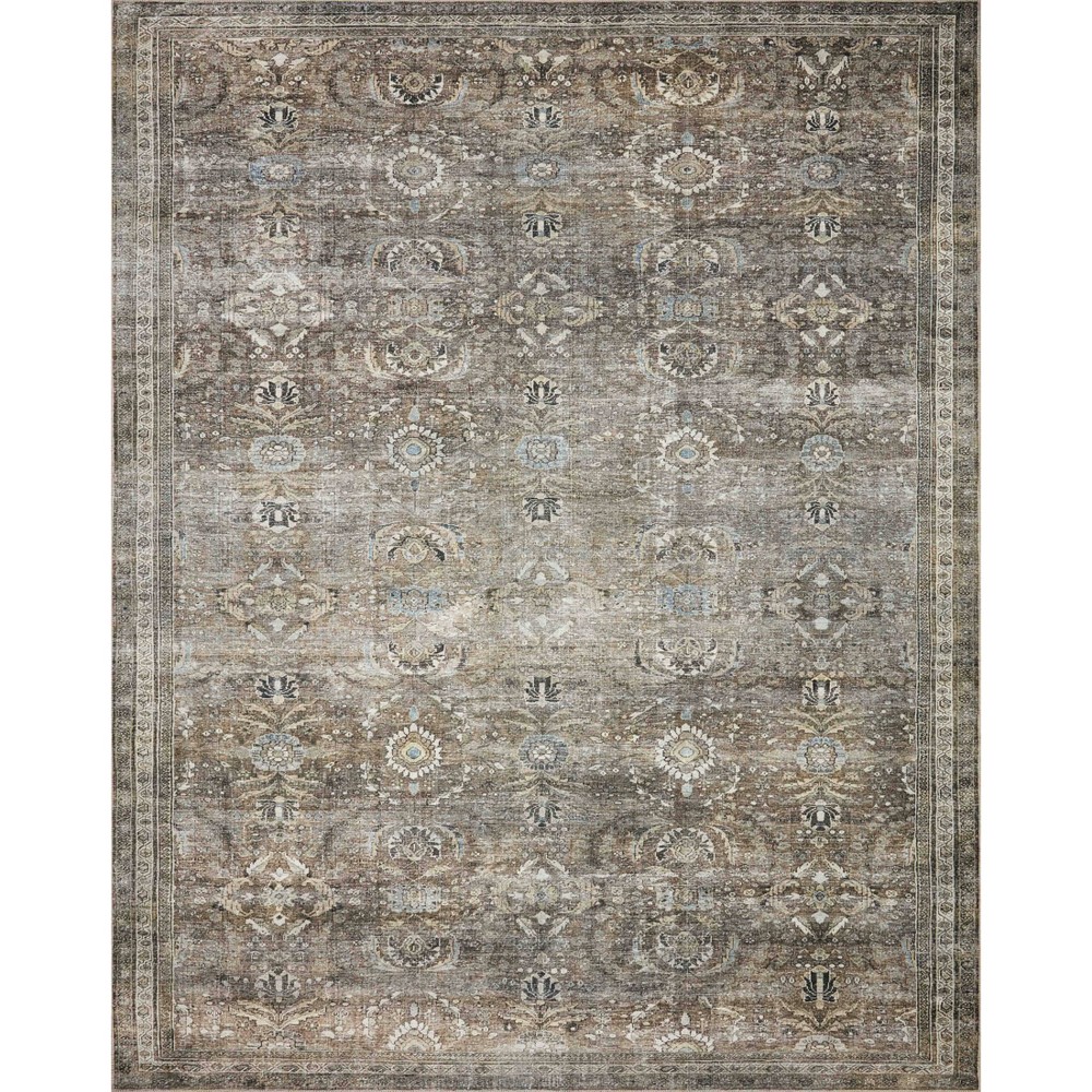 Loloi II Layla LAY-13 Printed Antique / Moss Oriental Area Rug 7'-6" x 9'-6"