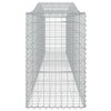 vidaXL Gabion Basket Planter - Arched Galvanized Iron Cage for Decorative Garden Barrier and Sound Insulation - 157.5" x 19.7" x 31.5"/39.4" - 4 of 4