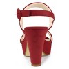 Allegra K Women's Slingback Platform Chunky High Heel Adjustable Buckle Strap Sandals - 3 of 4
