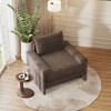 Chenille Upholstered Sofa Chair with Cloud-Like Cushioning for Living Room, Bedroom & Office, Gray - 2 of 4