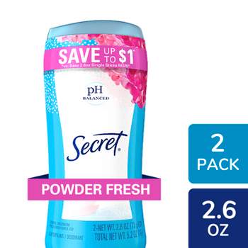 Secret Invisible Solid Antiperspirant and Deodorant - Powder Fresh Twin Pack - 2.6oz/2ct