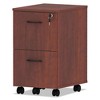 Alera Alera Valencia Series Mobile Pedestal, Left or Right, 2 Legal/Letter-Size File Drawers, Medium Cherry, 15.38" x 20" x 26.63" - 3 of 4
