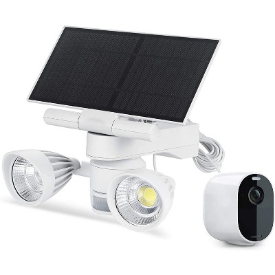 Wasserstein Arlo Floodlight and Solar Panel Charger - Motion-Activated for Arlo Essential Spotlight and XL Spotlight ONLY (White) (NOT for Pro, Ultra)