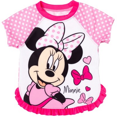 Disney Minnie Mouse Little Girls One Piece Bathing Suit Rash Guard Modest Swimsuit Skirt and Bottom 5 Set 5-6 — фото 5