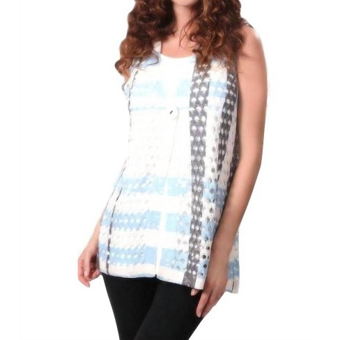 Women's Open-Weave On the Grid Vest - ANGEL - image 1 of 2