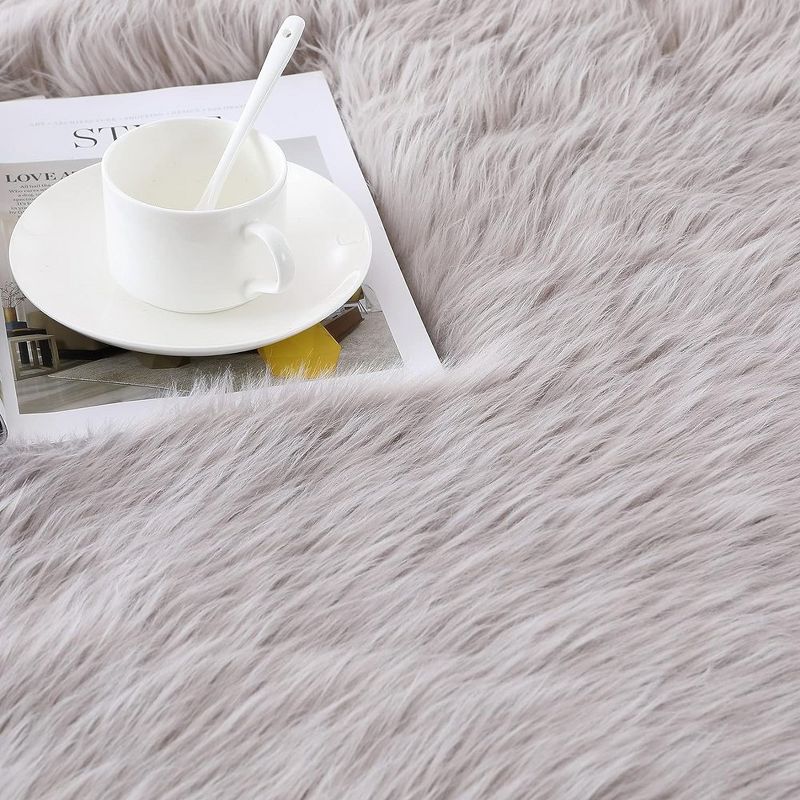 Soft Decorative Plush Shag Furry Floormat, 3 of 6