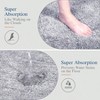 Large Grey Bathroom Rug 24x60, Extra Soft Shaggy Mat, Absorbent Microfiber, Non - Slip, Machine Washable - 3 of 4