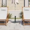 vidaXL 37.5 lb Square Parasol Base for Ø1.3/1.5"/1.9" Poles - Steel Dark Gray Umbrella Stand with Double Knob and Adjustable Foot Pads - 3 of 4
