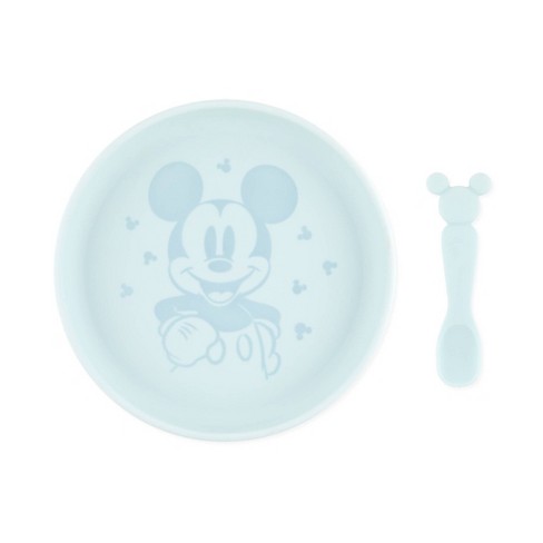 Disney Bumkins 2pc Disney Mickey Mouse Dinnerware Set - Light Blue