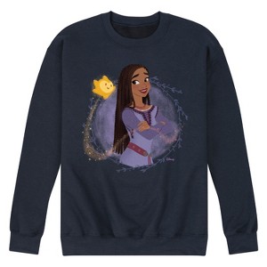 Men's - Disney - Asha & Her Star Graphic Fleece Sweatshirt - 1 of 4