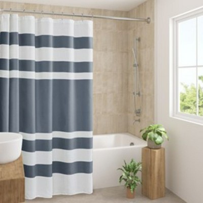 PAGED Waffle Woven Shower Curtain with 3M Scotchgard Water Repellent Treatment,Modern Shower Curtains for Bathroom