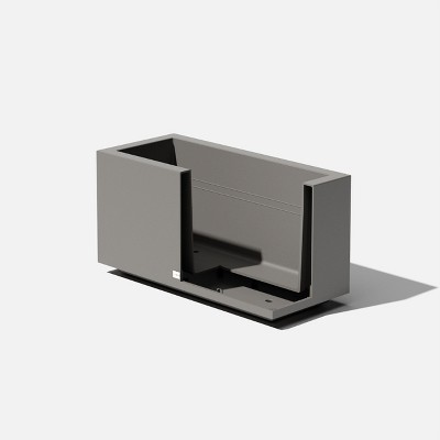 Gray 25" Recycled Plastic Long Box Planter