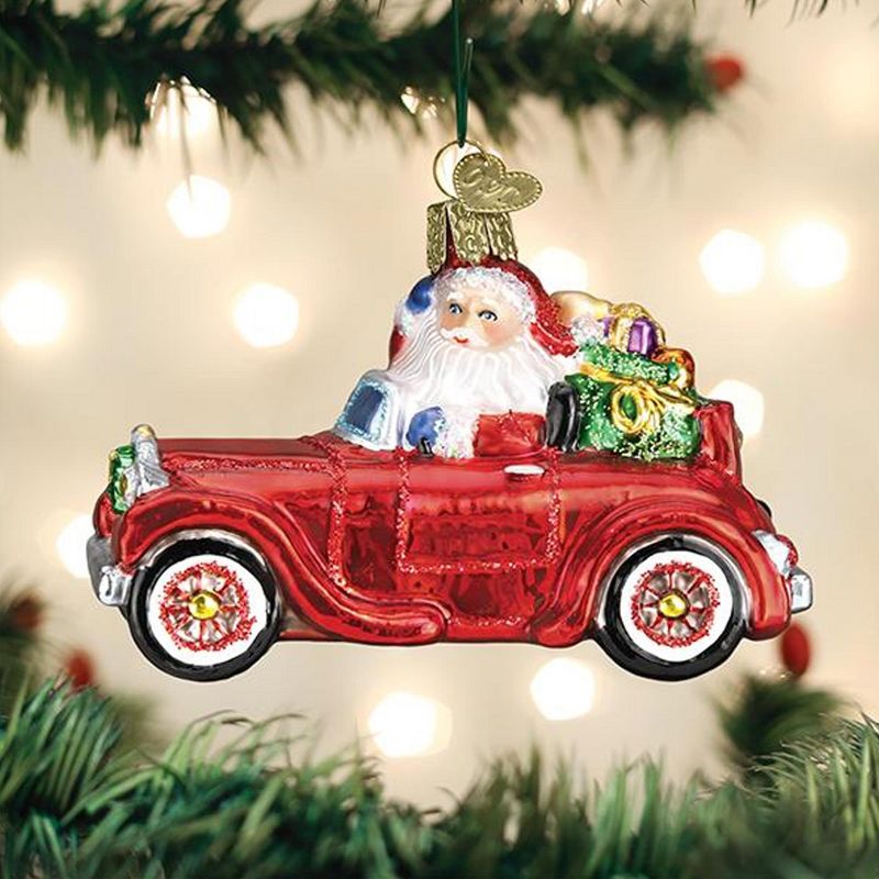 Old World Christmas 3.0 Inch Santa In Antique Car Ornament Travel Delivery Tree Ornaments, 2 of 4