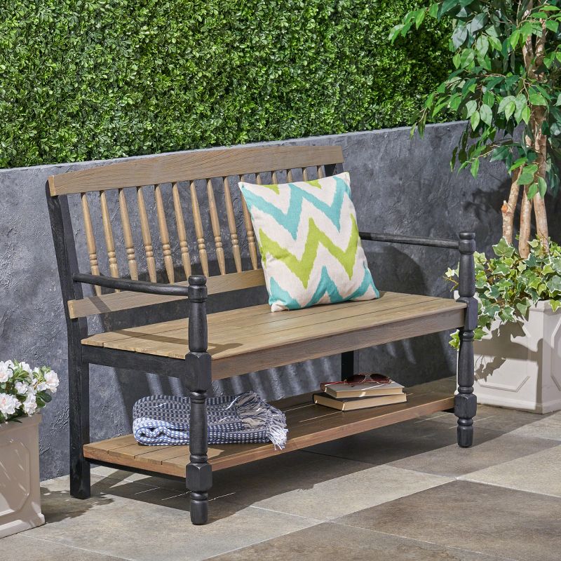 Corinne Acacia Bench - Gray - Christopher Knight Home, 3 of 6