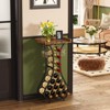 Itopfox Freestanding Wine Rack with Wood Tabletop & Glass Holder, Mini Bar Table for 14 Bottles, Space-Saving Floor Stand for Kitchen, Living Room - 3 of 4