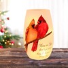 Stony Creek 5.25 In Angel Cardinal Pre-Lit Small Vase Bereavement Lighted Glass Accent , Bereavement Bereavement Bird Electric Plug-In (1PC) - 2 of 4