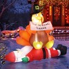 Syemin Inflatable Holiday Decorations Christmas Inflatable Decoration Inflatable Turkey Santa Claus Blow Up Yard Decorations, Orange, 59"*26.77"*59" - 3 of 4