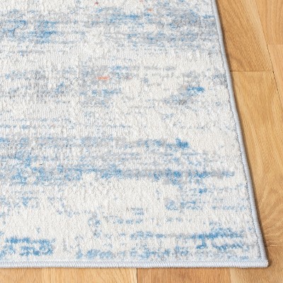 Ivory and Rust Abstract Hand-knotted Reversible Rug
