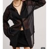 Women's Dress To Impress Sheer Button Down Top - MABLE - 2 of 4
