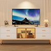 65 Inch TV Stand with LED Lights, Modern Entertainment Center with 4 Drawers & Shelves & Glass Doors, TV Console Table for 55/65/75 Inch TV - 3 of 4