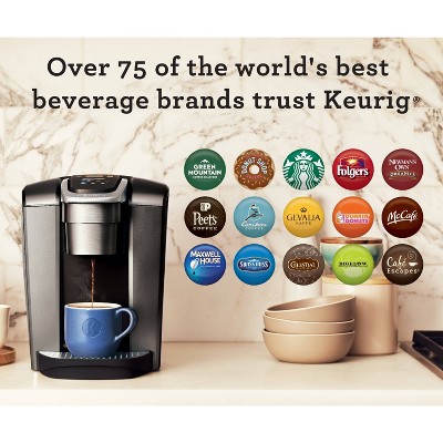 K-Elite Brushed Slate Single-Serve Coffee Maker with Iced Setting