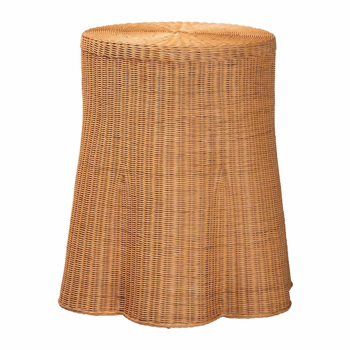 bali & pari Dayo Scalloped Natural Rattan Console Table with Drawer Light Honey - thumbnail 8