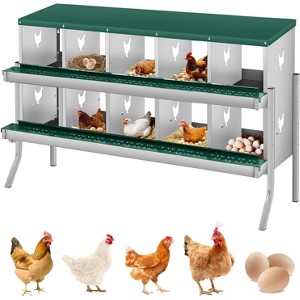 Coucheta Chicken Nesting Boxes - Available in Multiple Styles (Bracket Leg/Two-Tier/Wall Mount) & Compartments (6/8/10) for Easy Egg Collection. - 1 of 4