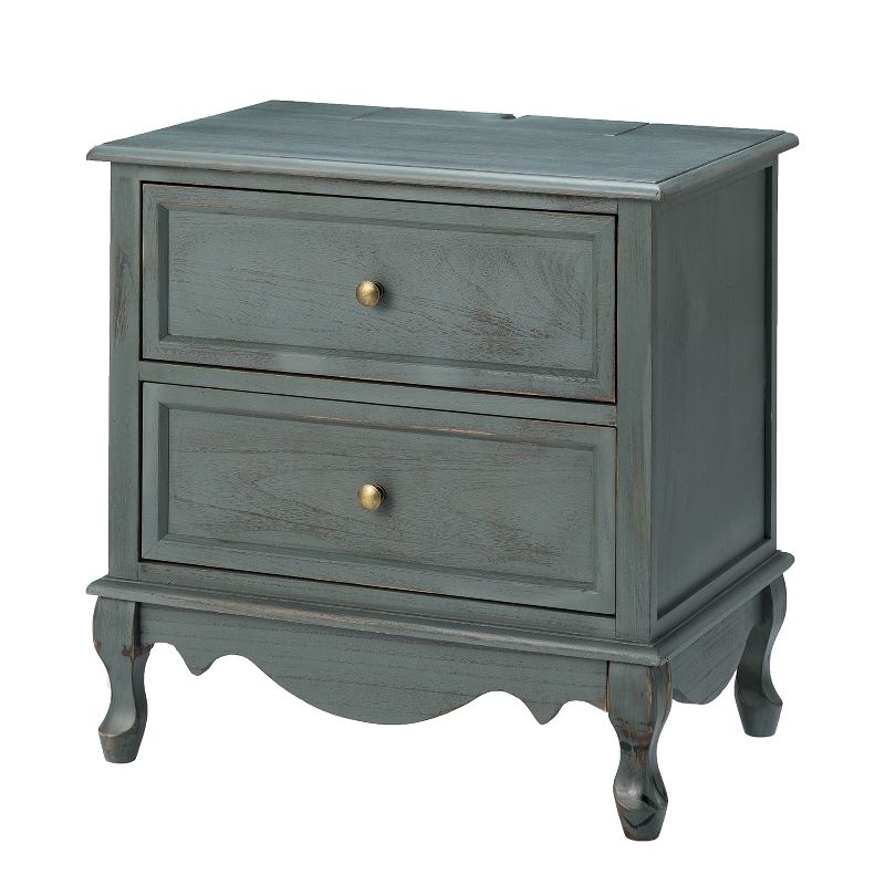 Galatea 24" Tall 2 - Drawer Nightstand with Two Drawers | KARAT HOME, 1 of 11