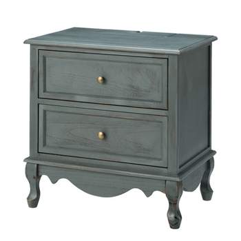 Galatea 24" Tall 2 - Drawer Nightstand with Two Drawers | KARAT HOME