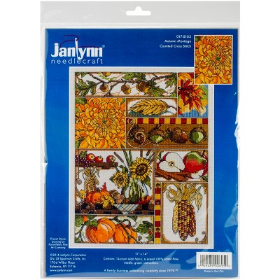 Janlynn 171495 Counted Cross Stitch Kit 11X14, Summer Montage (14 Count)