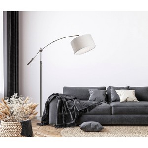 Adler Arc Lamp Brushed Steel - Adesso - 1 of 4