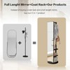 DOMETOUR Full-Length Mirror Rubber Wood+Mirror, 68.8*19.6 Inches, Large, Easy To Dress, For Bedroom/Living Room/Office/Cloakroom Black - 2 of 4