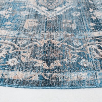 Vintage Persian Navy and Ivory Flat Woven Area Rug