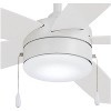 52" Minka Aire Airetor Flat White LED Ceiling Fan with Pull Chain - 3 of 4