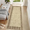 Modern Bordered Striped Runner Rug - Washable Stain Resistant Throw Carpet with Non-Slip Backing Low Pile Floor Cover for Hallway Laundry Bedroom - 3 of 4