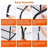 NewHome"Garment Rack with 2 Hanging Rails, 2 Shelves, 4 Wheels & Hooks for Clothes, Shoes & Accessories"Black White - 2 of 4